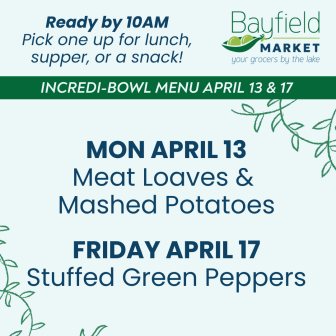 Bayfield Market Weekly Menu