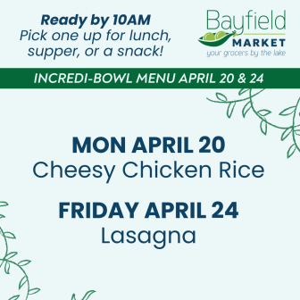 Bayfield Market Weekly Menu