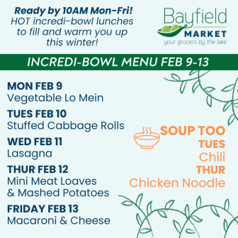 Bayfield Market Weekly Menu
