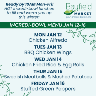 Bayfield Market Weekly Menu